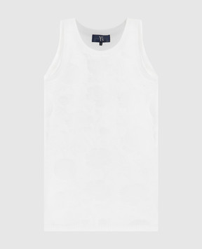 Y`S Yamamoto White T-shirt with a pattern YKK43036