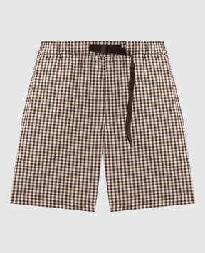 Moncler Brown checked shorts L10912B00013599DI
