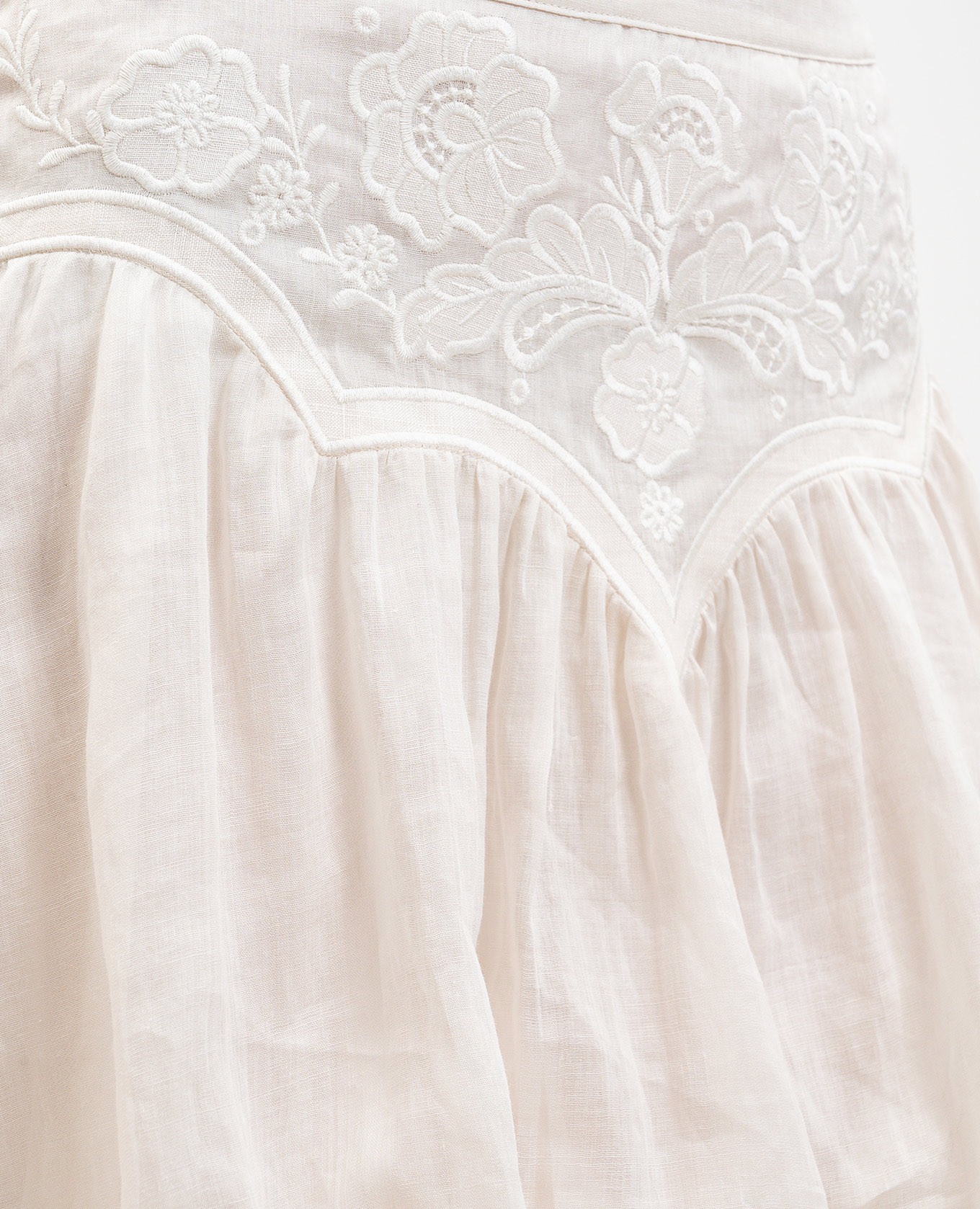 White mini skirt with broderie embroidery Twinset 5