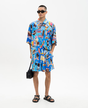 Balenciaga Sweet Treat blue shirt 852334TTL24