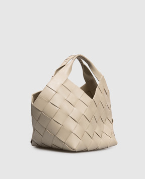 Dragon Botteghe khaki leather tote bag DGS68108