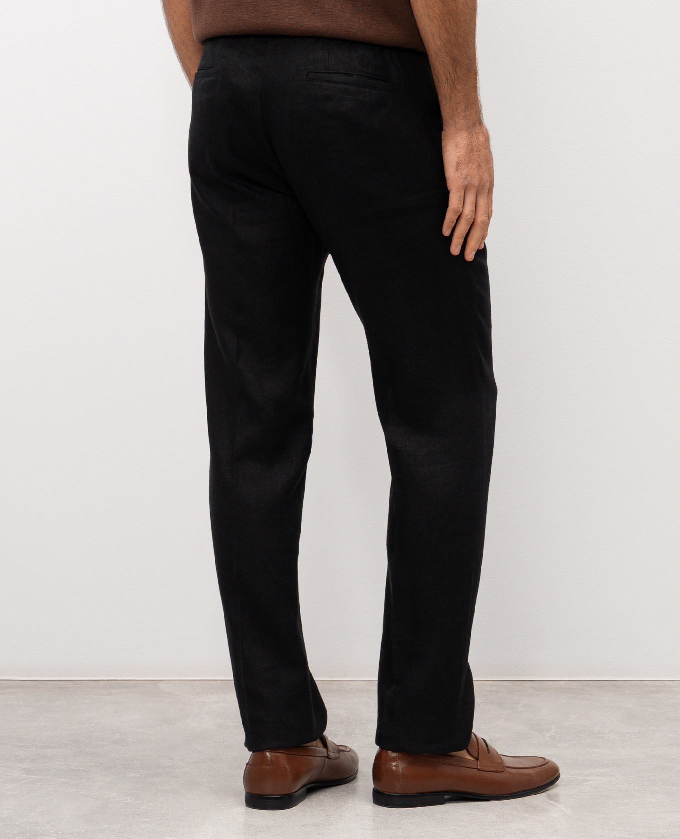 

Black linen pants Kiton