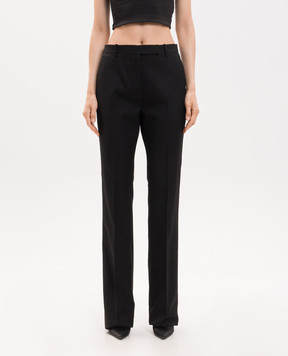 Tom Ford Black wool and silk flared pants PAW676FAX1746