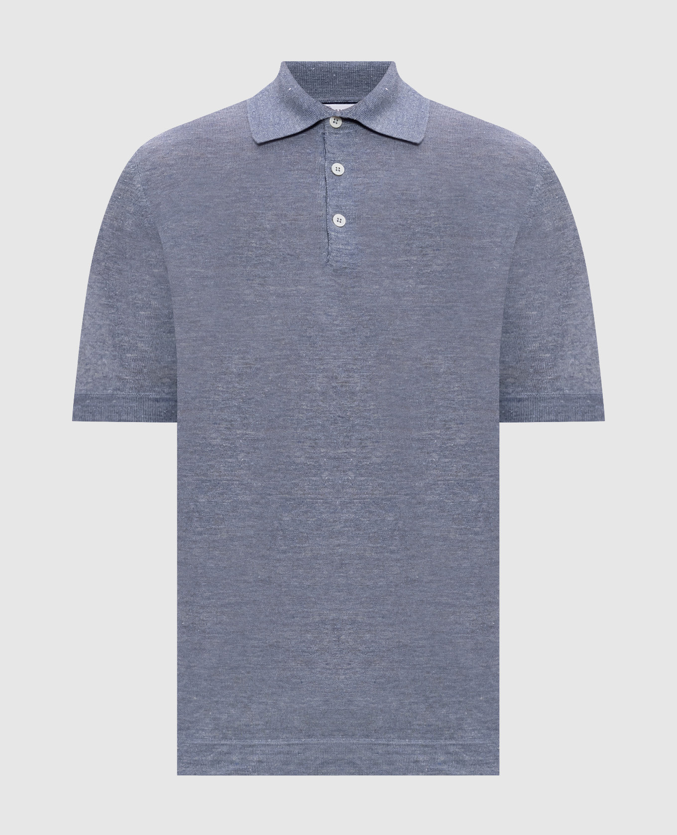 Blue polo with linen