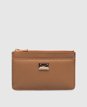 Dolce&Gabbana Brown leather cardholder Dauphine BI1261A1001