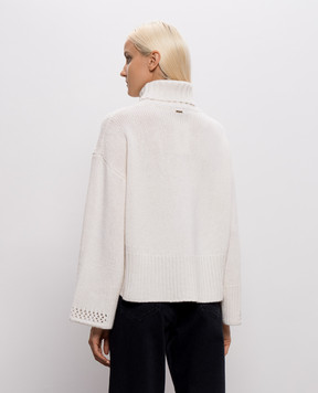 Twinset Ivory wool and cashmere sweater 262TT3353
