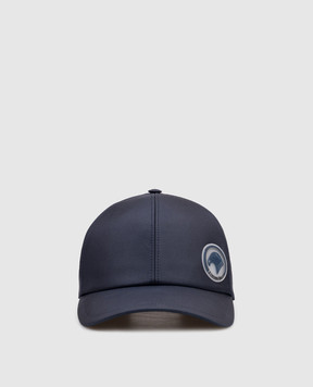 Stefano Ricci Blue cap with emblem patch MCV620030ESETEC1