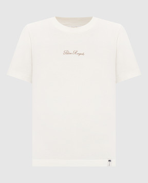 Palm Angels Ivory T-shirt with logo print PAWAA006JR004