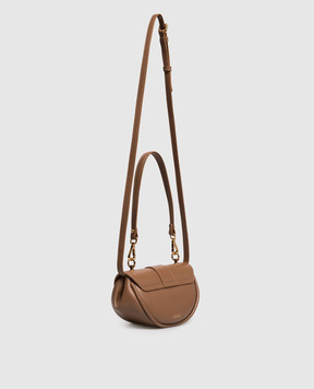 Versace Virtus brown leather saddle bag 10200891A16004