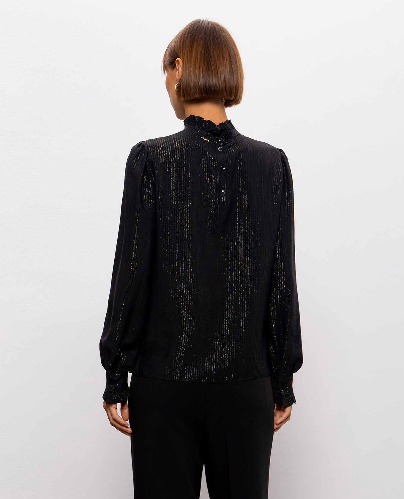 Black blouse with silk Twinset 4