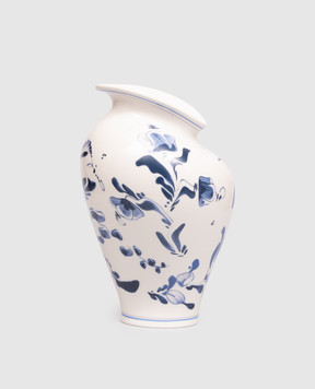 SELETTI White porcelain vase FLORAL DELFT 11292