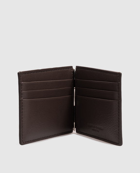 Brunello Cucinelli Brown wallet with embossed logo bill clip MWZNBU440
