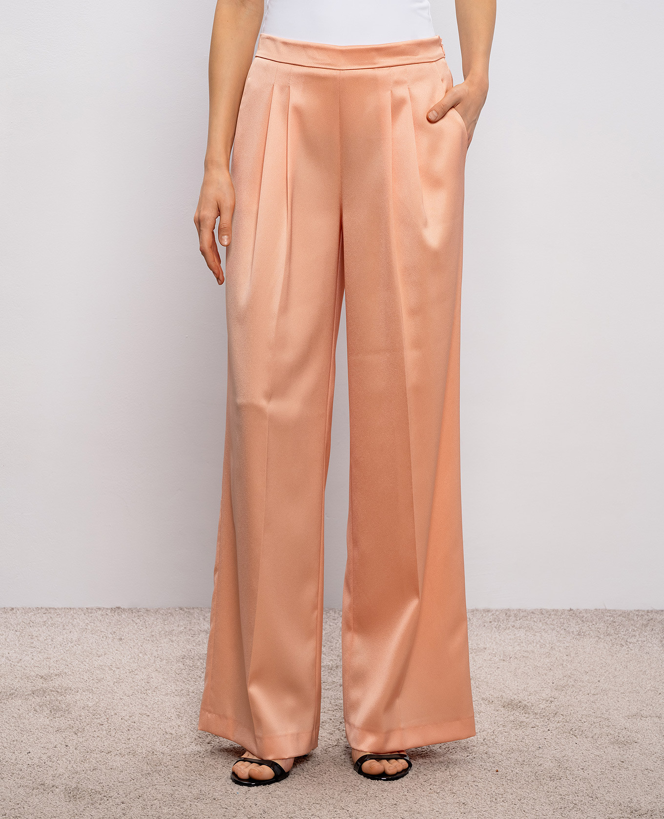 Pink straight-leg pants Twinset 3