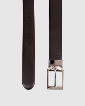 Canali Brown leather reversible belt KA0003350C