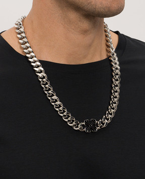 Off-White Silver chain with emblem OMOB156C99MET001