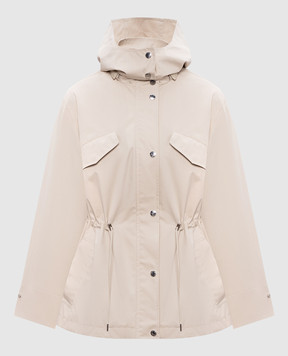 Yves Salomon Army Beige cropped parka 26EFV00672L02W