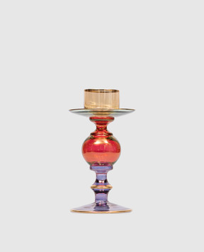 Griffe Glass candlestick with holographic effect AQ2171
