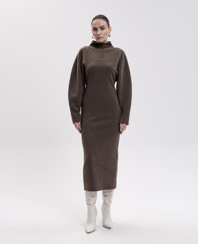 Max Mara Brown TENUTA dress made of wool and cashmere MXSTENUTA
