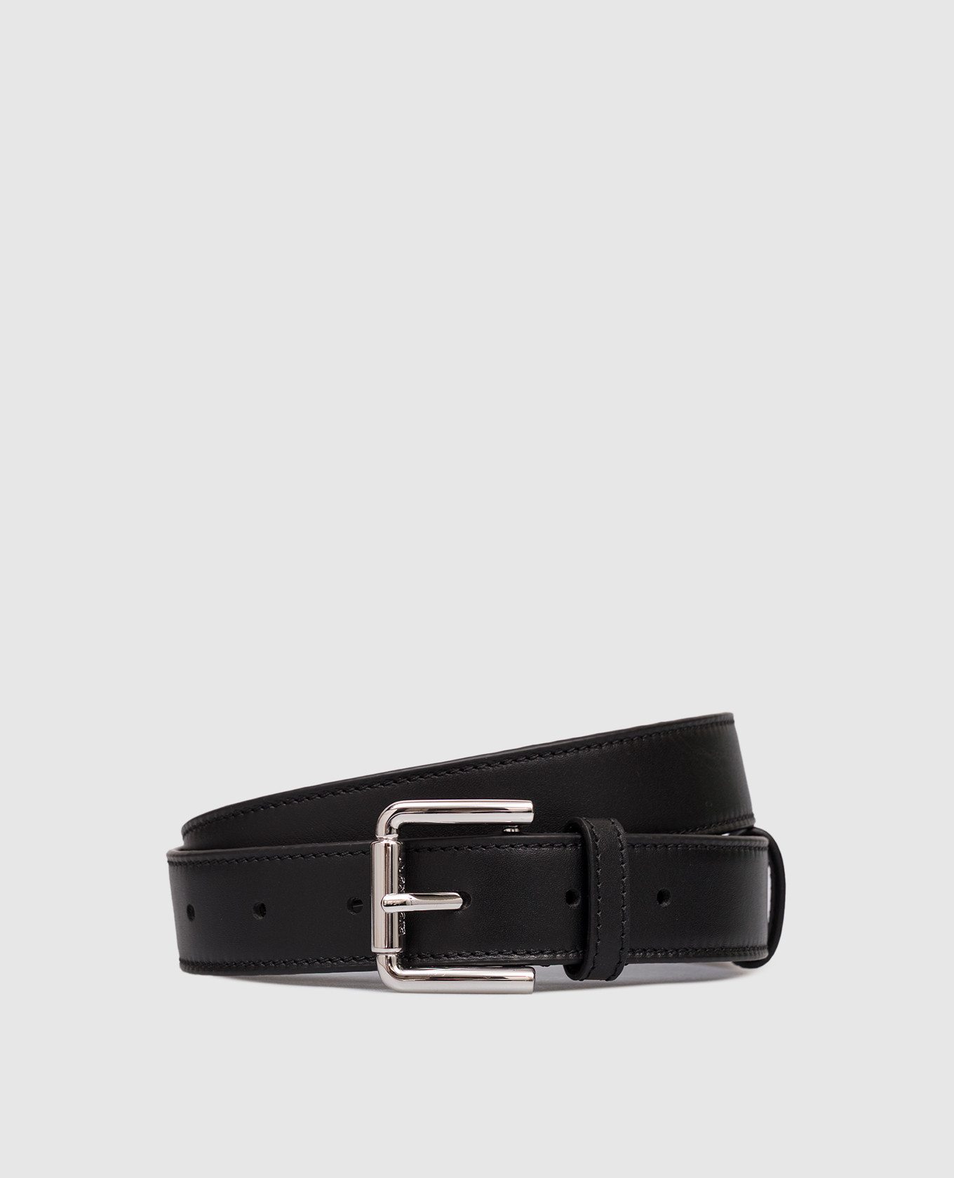 

Black leather belt with logo Max Mara
