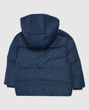 Dolce&Gabbana Children's blue down jacket with a patch L4JB8JG7P8G814