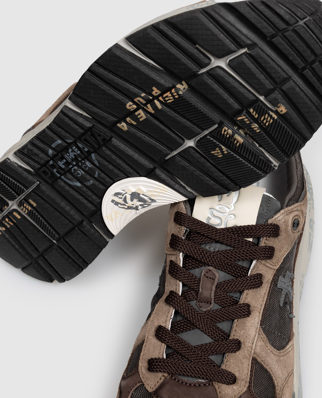 Brown combination sneakers Mase Premiata 5