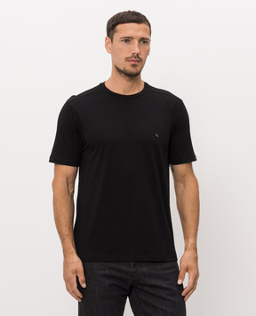 Stefano Ricci Black T-shirt with emblem SFRMNH6104920803