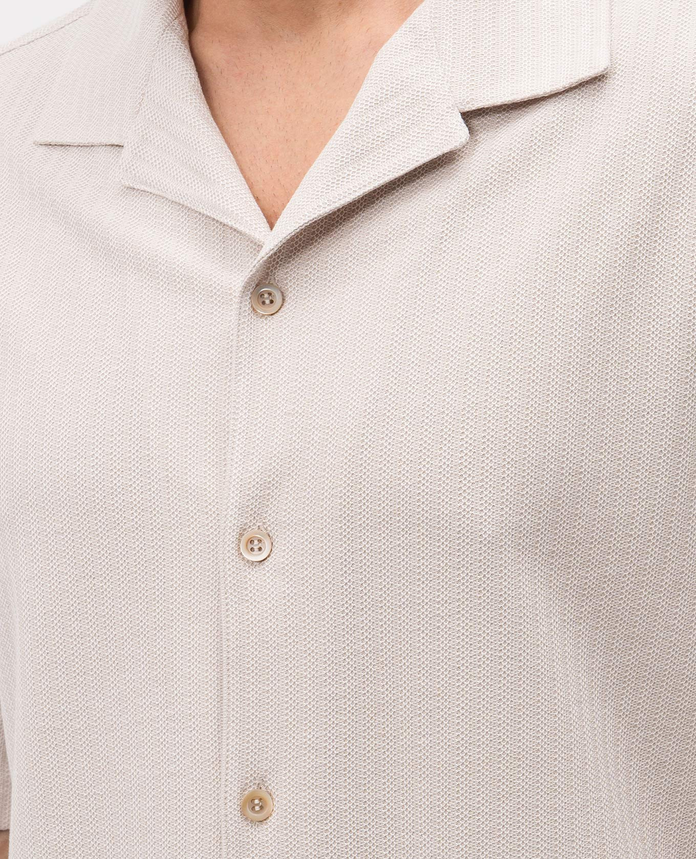 Beige silk shirt with woven pattern Brunello Cucinelli 5
