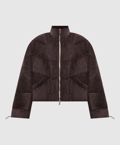 Brown corduroy down jacket