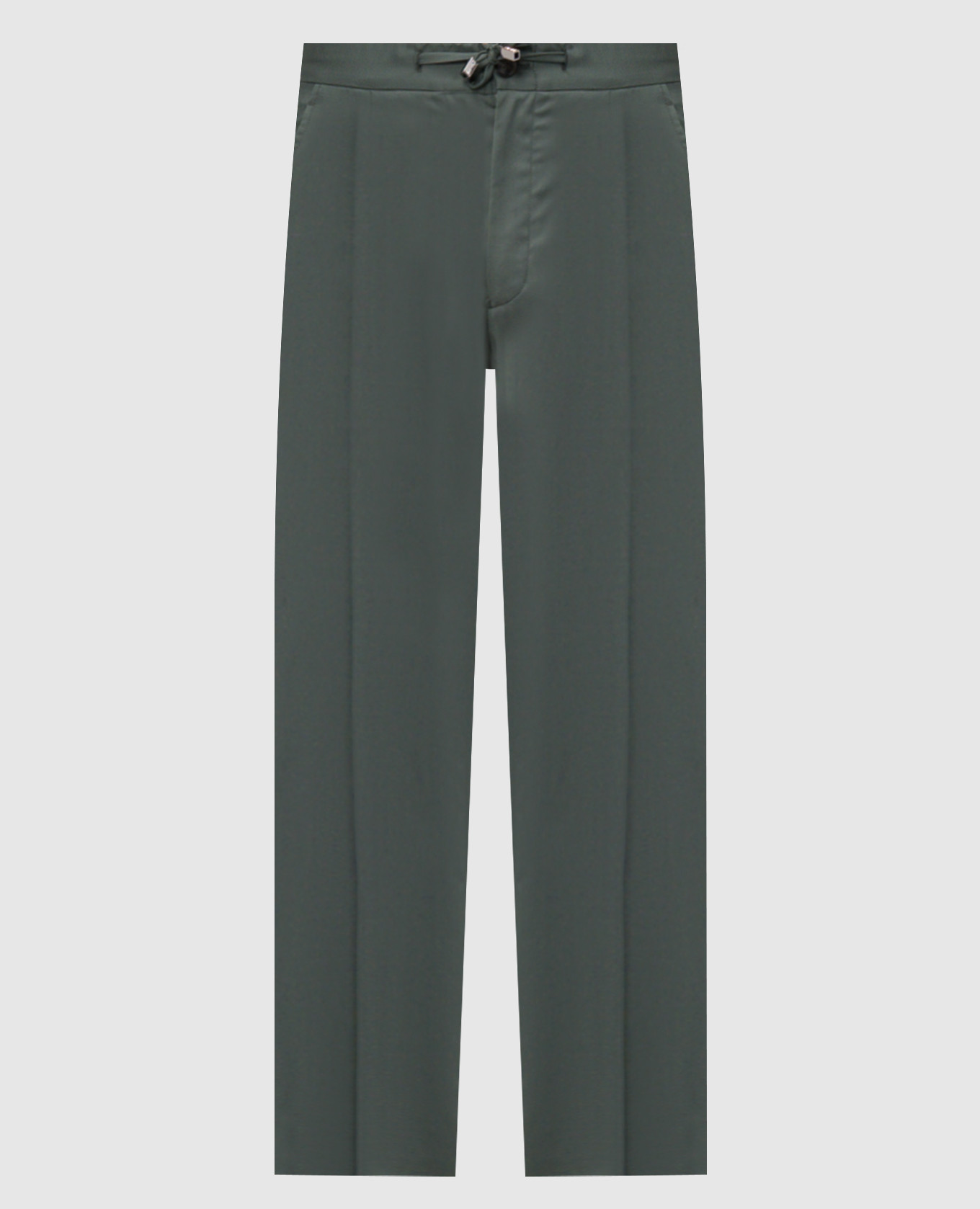 Green wool pants