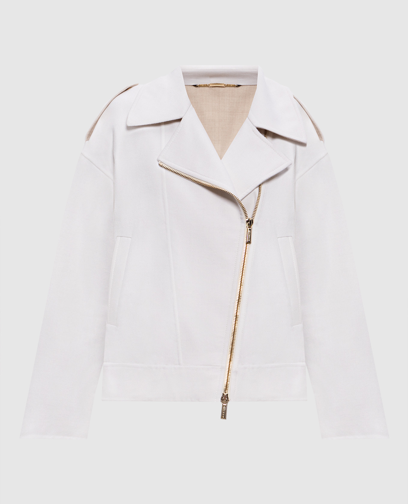

VIANA-J ivory wool and cashmere jacket MooRER, Beige