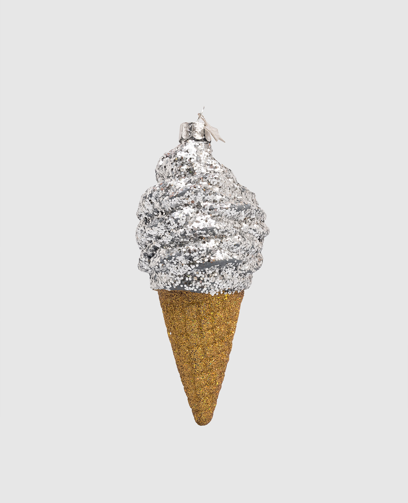 

Christmas tree toy Ice cream with glitters allover Vondels, Silver