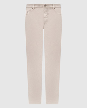 Brunello Cucinelli Beige jeans with logo M277PD3210