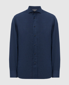 Brunello Cucinelli Blue linen shirt MM6840028