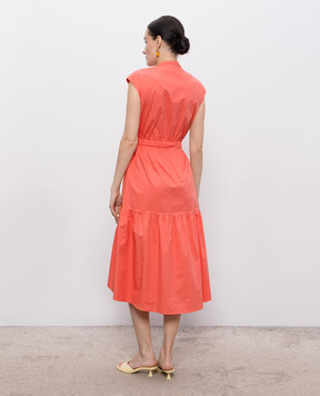 Peserico Coral midi dress with ruffle S0262801979