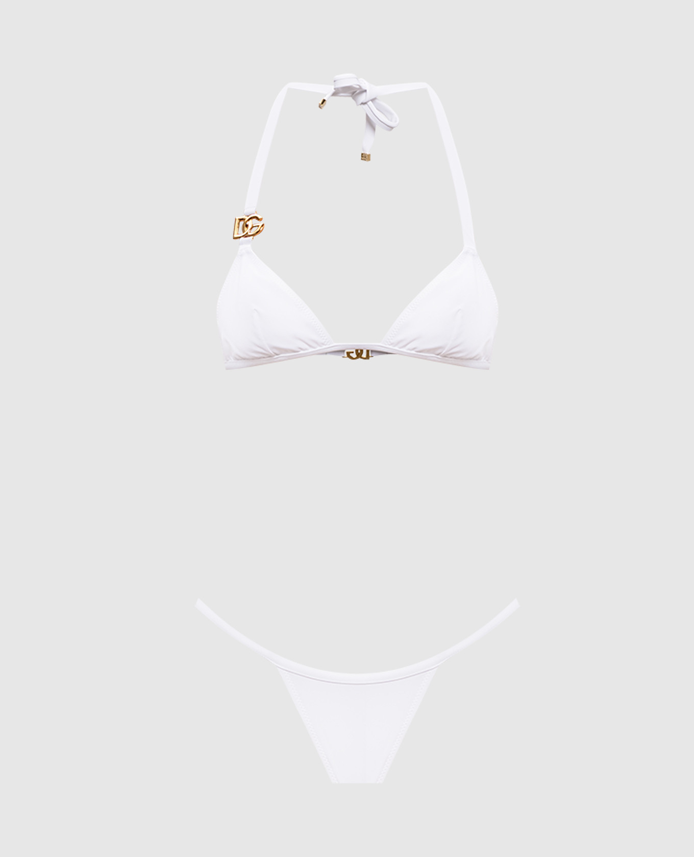 White swimsuit with DG logo