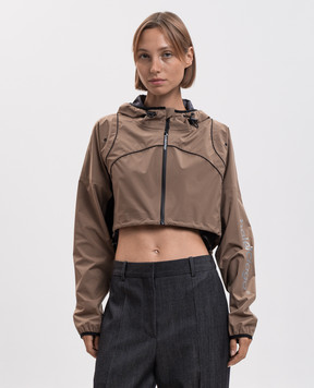 Balenciaga Brown cropped sports jacket A0029XTUO41