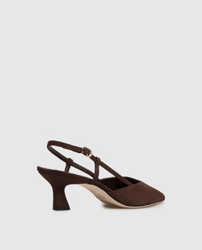 Stuart Weitzman Suede slingbacks VINNIE brown SJ433
