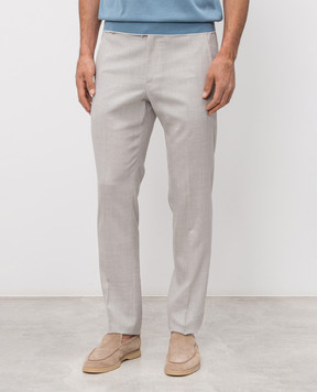 Stefano Ricci Gray wool and silk pants M1T6100212WK002U
