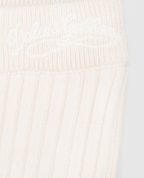 Dolce&Gabbana Children's ivory wool leggings L5KPNAJDVNE812+