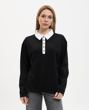 Khaite Faithful black silk polo shirt 24534219