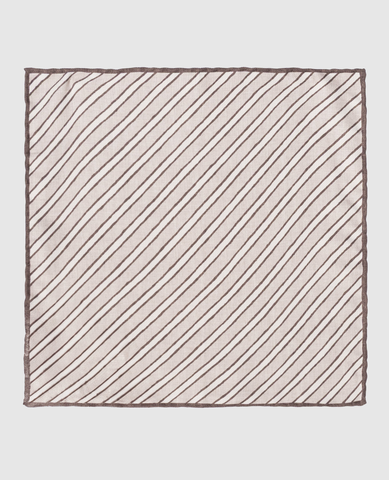 

Beige striped silk pachet scarf Brunello Cucinelli