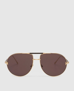 Tom Ford Lou gold sunglasses FT1308