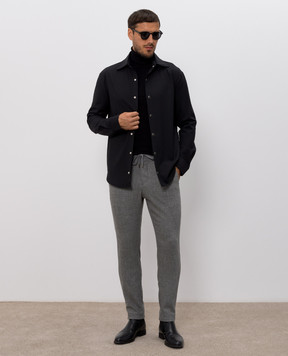 Marco Pescarolo Black wool shirt ZENITH5416