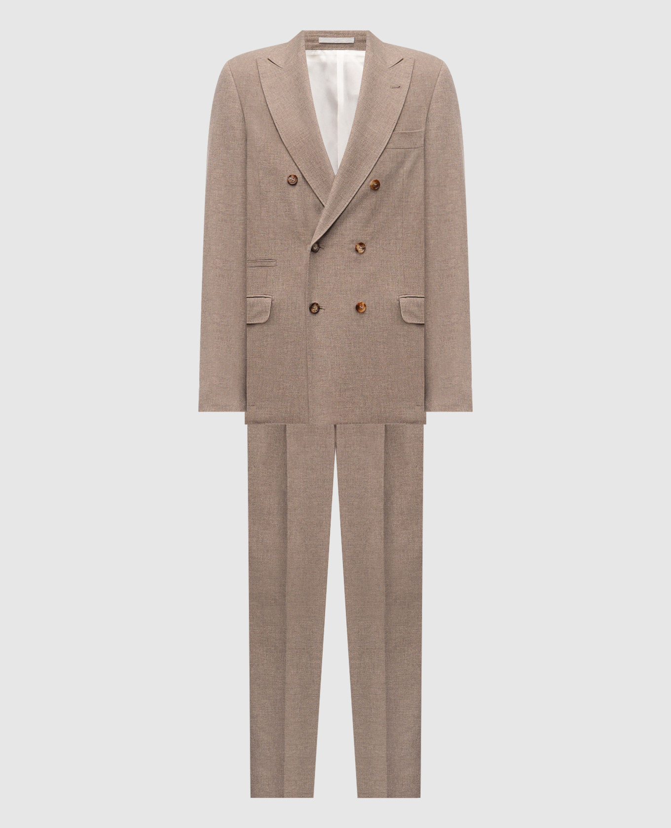 

Beige suit with wool and silk Brunello Cucinelli