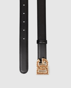 Dolce&Gabbana Black leather belt with logo BE1682AW576