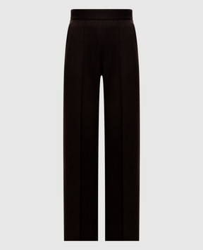 Agnona Brown wool and cashmere pants T71203YYD708