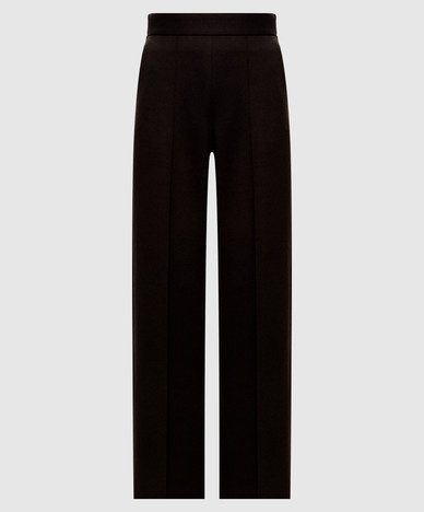 Brown wool and cashmere pants