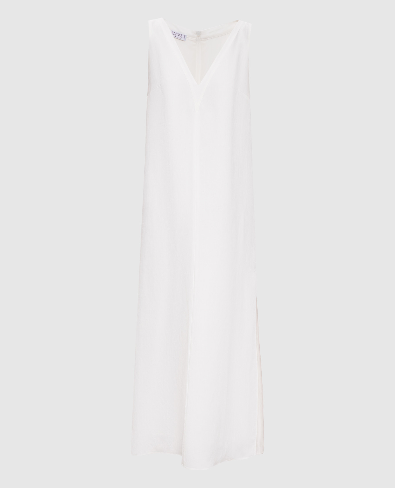 

White dress with linen Brunello Cucinelli