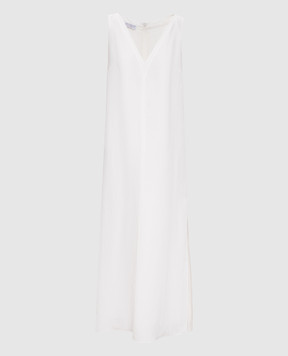 Brunello Cucinelli White dress with linen MH126A4812