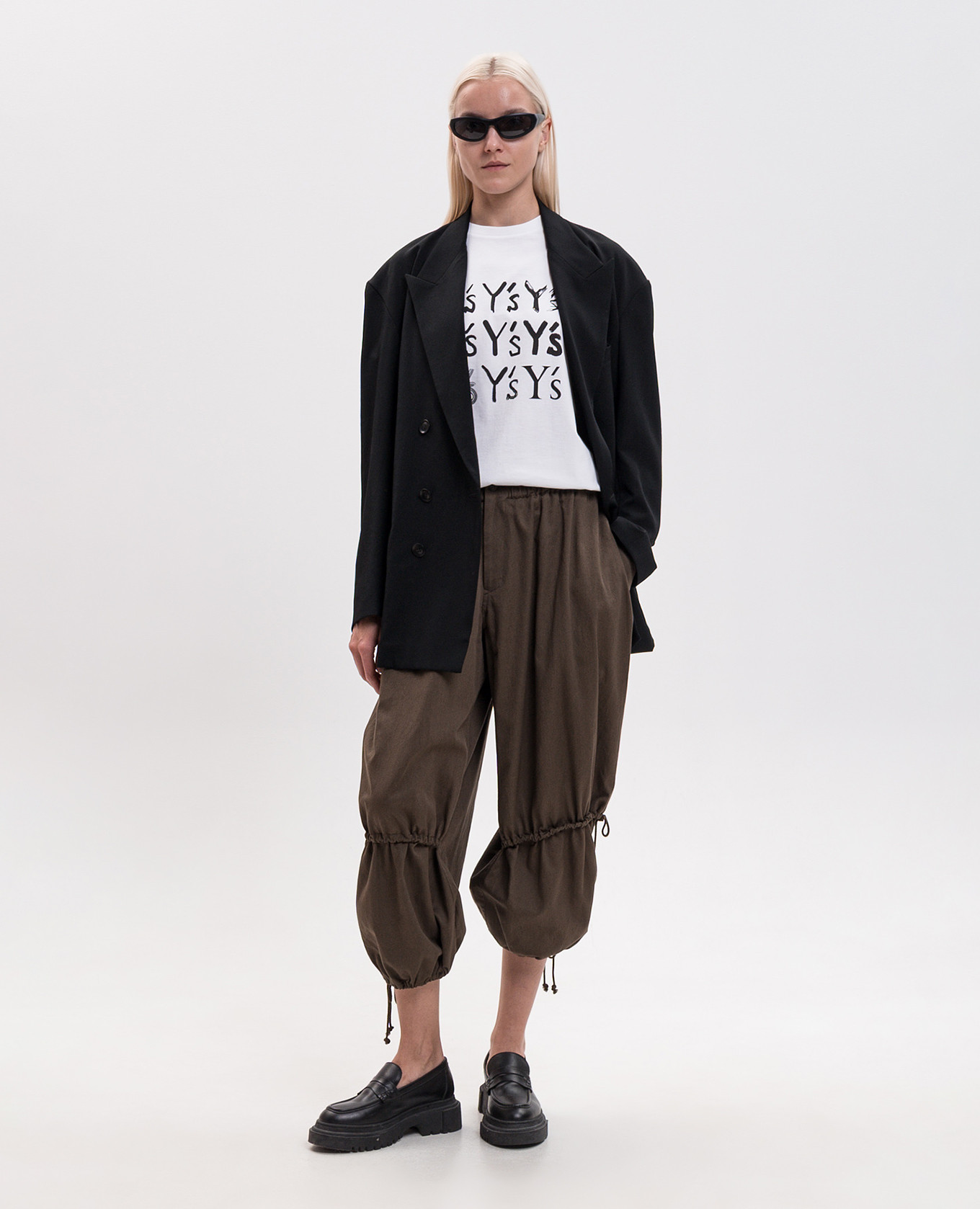 White T-shirt with monogram logo print Y`S Yamamoto 2